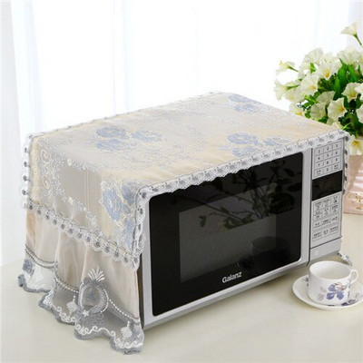 1 gab mežģīņu putekļu pārsegs Mikroviļņu krāsns pārsegs Mikroviļņu krāsns pārsega mikroviļņu dvielis ar uzglabāšanas maisiņu