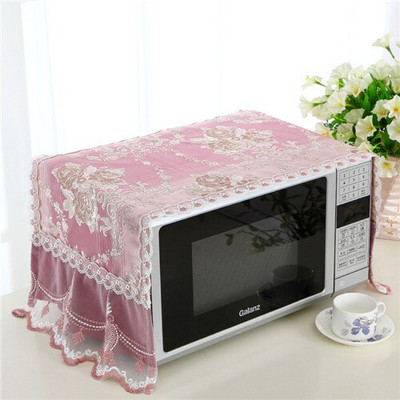 1 gab mežģīņu putekļu pārsegs Mikroviļņu krāsns pārsegs Mikroviļņu krāsns pārsega mikroviļņu dvielis ar uzglabāšanas maisiņu