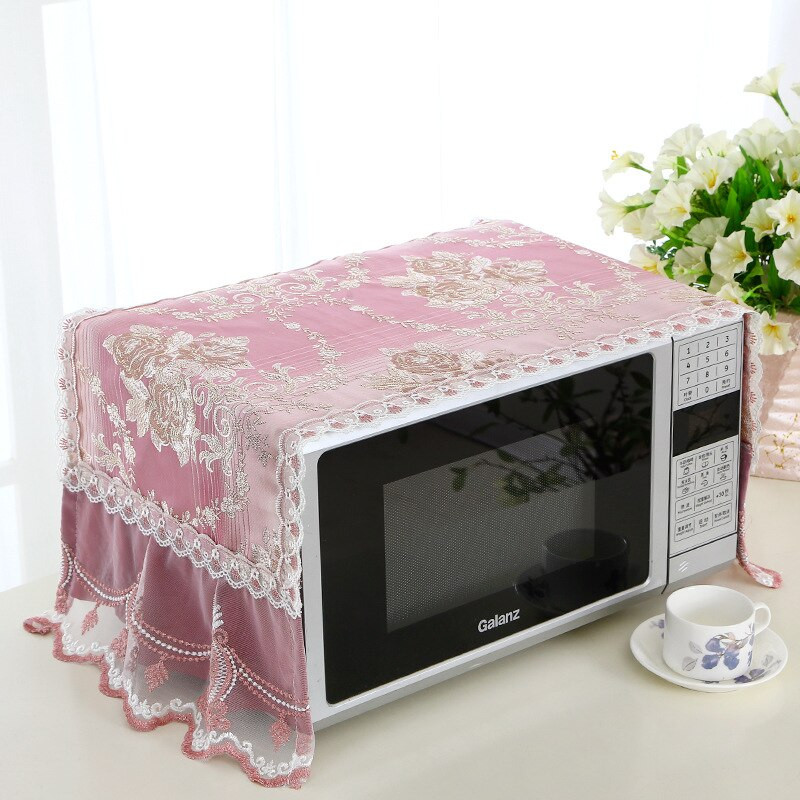 1 gab mežģīņu putekļu pārsegs Mikroviļņu krāsns pārsegs Mikroviļņu krāsns pārsega mikroviļņu dvielis ar uzglabāšanas maisiņu