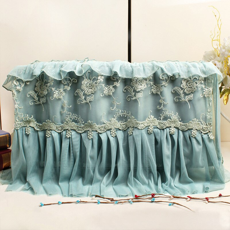 Dantela de broderie la modă Capac cuptor cu microunde Hotă Ulei Husă antipraf Capac cuptor Gremial Set cuptor cu microunde