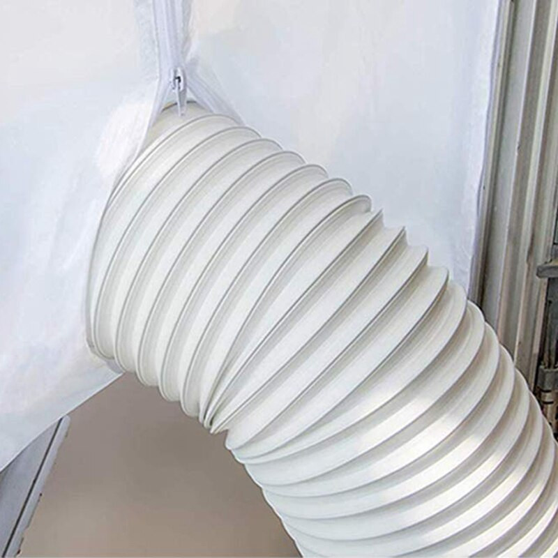 Garnitură de fereastră AirLock pentru aer condiționat portabil, 400 cm de etanșare din pânză flexibilă, placă de etanșare a ferestrei cu fermoar și adeziv rapid