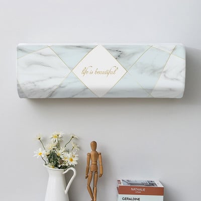 Kryt klimatizácie Green Leaves, kryt klimatizácie Nordic pre nástennú klimatizáciu, kryt proti prachu, bytové dekorácie