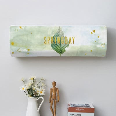 Kryt klimatizácie Green Leaves, kryt klimatizácie Nordic pre nástennú klimatizáciu, kryt proti prachu, bytové dekorácie
