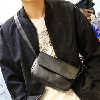 Мъжка ежедневна чанта с метално закопчаване от еко кожа 