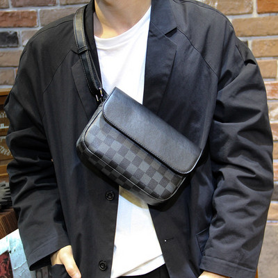 Pánska ležérna kabelka s kovovou sponou z eko kože