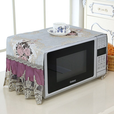 1 kom. Čipkana tkanina izvezena navlaka za mikrovalnu pećnicu navlaka za pećnicu set za pećnicu otporna na ulje zavjesa za kuhinju ručnik za pokrivanje kućanstva
