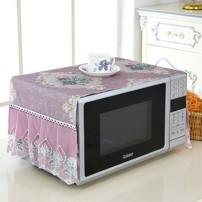 1 kom. Čipkana tkanina izvezena navlaka za mikrovalnu pećnicu navlaka za pećnicu set za pećnicu otporna na ulje zavjesa za kuhinju ručnik za pokrivanje kućanstva