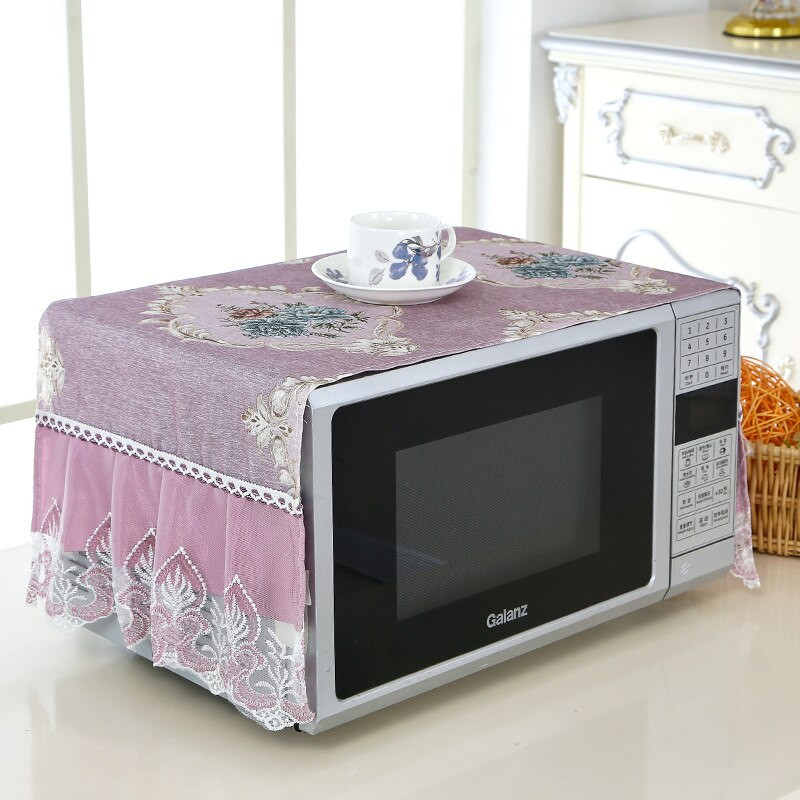 1 kom. Čipkana tkanina izvezena navlaka za mikrovalnu pećnicu navlaka za pećnicu set za pećnicu otporna na ulje zavjesa za kuhinju ručnik za pokrivanje kućanstva