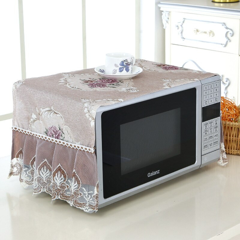 1 kom. Čipkana tkanina izvezena navlaka za mikrovalnu pećnicu navlaka za pećnicu set za pećnicu otporna na ulje zavjesa za kuhinju ručnik za pokrivanje kućanstva