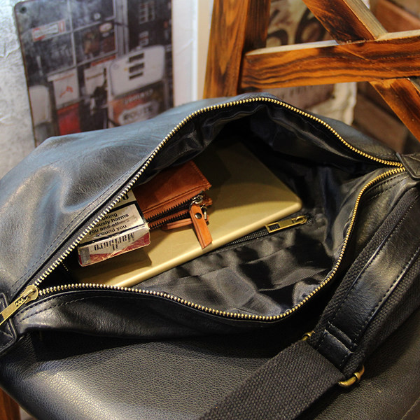 Nový model pánskej tašky z eko kože v čiernej farbe