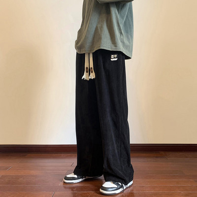 Pantaloni casual barbati cu buzunare cu picior lat - mai multe culori