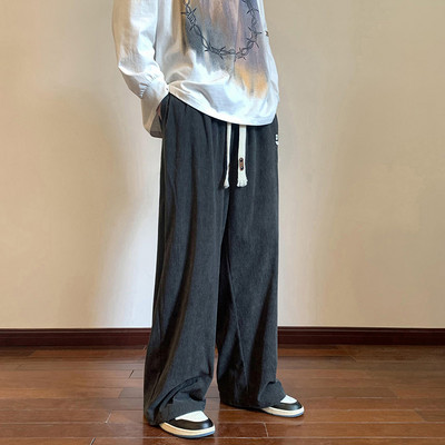 Pantaloni casual barbati cu buzunare cu picior lat - mai multe culori