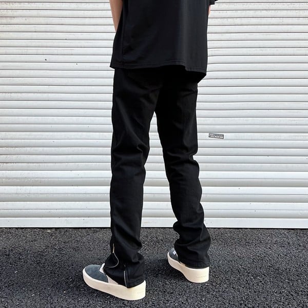 Pánske široké džínsy so zipsom