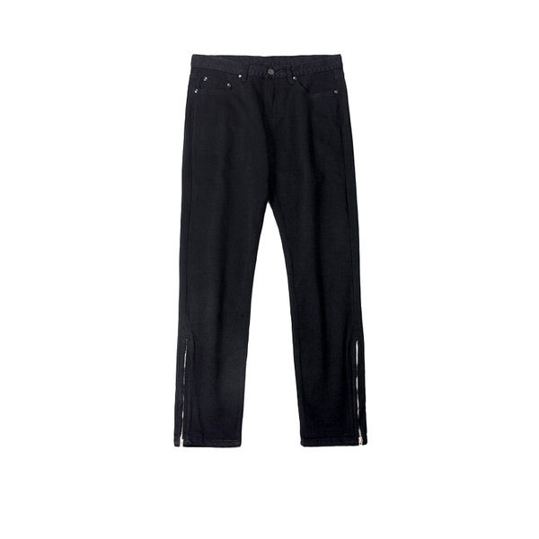 Pánske široké džínsy so zipsom