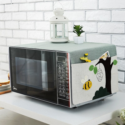 Huse pentru cuptor cu microunde, rezistente la apă, geantă de depozitare, accesorii pentru bucătărie, buzunare duble, hota pentru cuptor cu microunde.