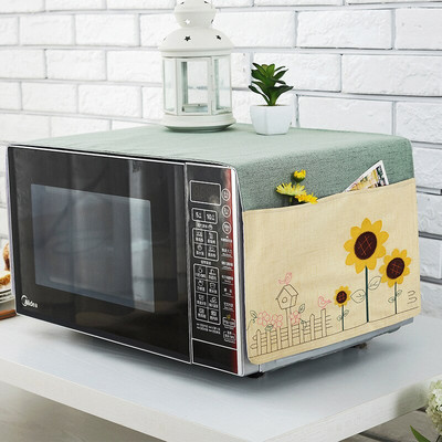 Huse pentru cuptor cu microunde, rezistente la apă, geantă de depozitare, accesorii pentru bucătărie, buzunare duble, hota pentru cuptor cu microunde.