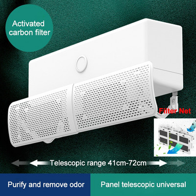 Univerzálny deflektor na klimatizáciu, nastaviteľný kryt klimatizácie s ochranou proti priamemu fúkaniu čelného skla