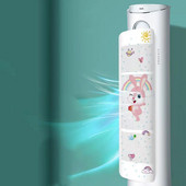 Stojan na klimatizáciu s deflektorom proti priamemu fúkaniu, plastový kryt čelného skla, valcový vertikálny univerzálny deflektor