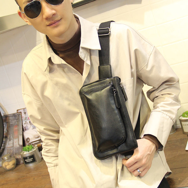 Moderná pánska taška z eko kože s nastaviteľným ramenným popruhom