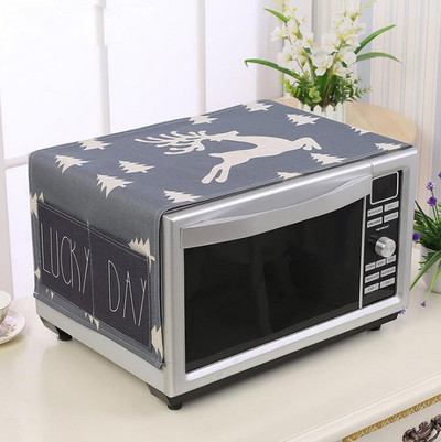 Kelių raštų mikrobangų krosnelės dangtis Orkaitės dulkių dangtelis su laikymo maišeliu Virtuvės priedai Namų dekoravimo mikrobangų krosnelės dangtis