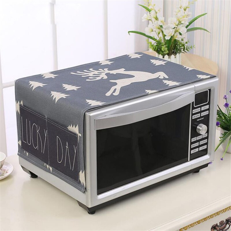 Kelių raštų mikrobangų krosnelės dangtis Orkaitės dulkių dangtelis su laikymo maišeliu Virtuvės priedai Namų dekoravimo mikrobangų krosnelės dangtis