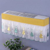 Dvojitý čipkovaný kryt na klimatizáciu, protiprachový nástenný chránič, ľahko čistiteľný kryt, ochranný kryt pre domácu dekoráciu