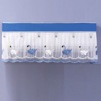Κλιματιστικό διπλό δαντέλα Κάλυμμα σκόνης Αντισκονικό προστατευτικό τοίχου Εύκολο καθάρισμα κάλυμμα Προστατευτικό ντεκόρ σπιτιού