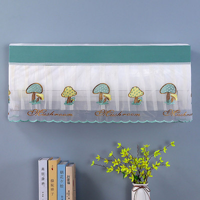 Dvojitý čipkovaný kryt na klimatizáciu, protiprachový nástenný chránič, ľahko čistiteľný kryt, ochranný kryt pre domácu dekoráciu