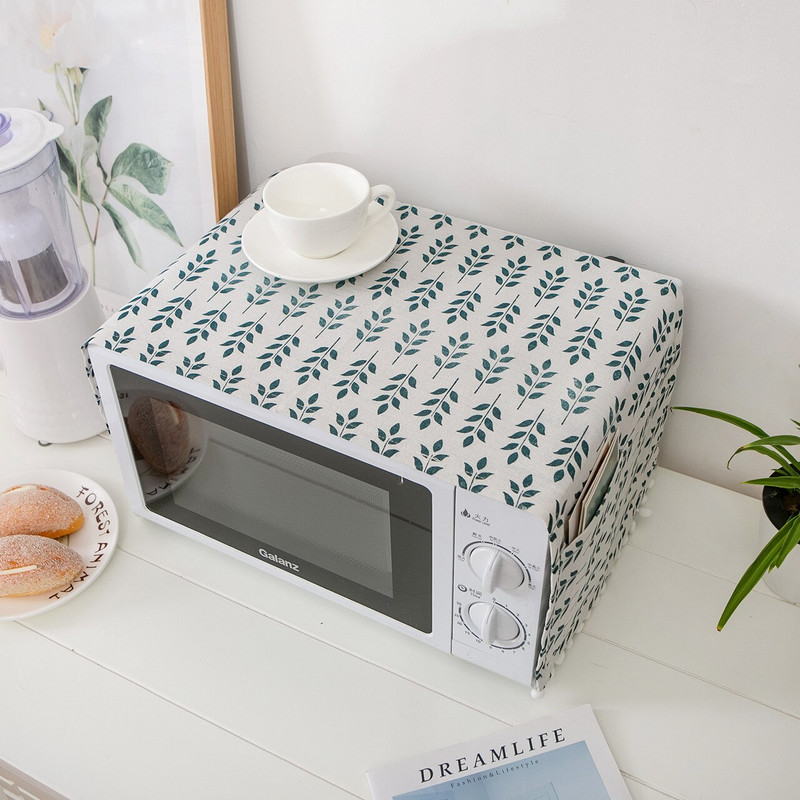 Naujas karšto lino mikrobangų krosnelės dulkių dangtelis orkaitės uždangalas medvilninis audinys, alyvos skydas, mikrobangų krosnelė, apsauginė rankovė gamyklos didmeninė prekyba