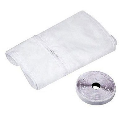 3/4m tesniaca látka na okno Airlock, biela, tesniace príslušenstvo na kryt klimatizácie, mäkké tesnenie, flexibilná látková prepážka