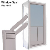 Detașabil, alb, lavabil, cu fermoar AirLock universal pentru aer condiționat portabil, mobil, impermeabil, etanșare pentru fereastră, pânză Oxford