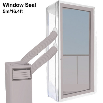 Detașabil, alb, lavabil, cu fermoar AirLock universal pentru aer condiționat portabil, mobil, impermeabil, etanșare pentru fereastră, pânză Oxford