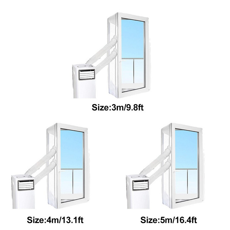 Detașabil, alb, lavabil, cu fermoar AirLock universal pentru aer condiționat portabil, mobil, impermeabil, etanșare pentru fereastră, pânză Oxford