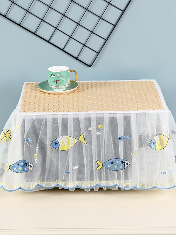 Husa de protectie pentru cuptor cu microunde din dantela de desene animate Husa de protectie antipraf pentru cuptor cu microunde Husa drăguță pentru cuptor cu microunde Accesorii pentru decorarea bucătăriei