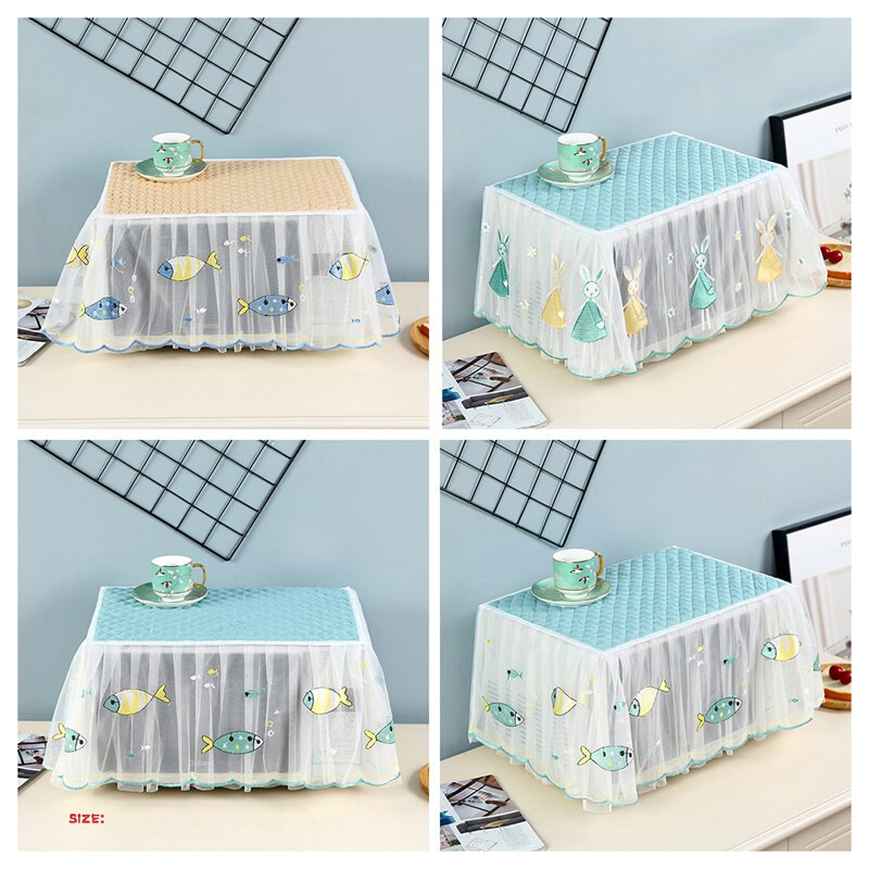 Husa de protectie pentru cuptor cu microunde din dantela de desene animate Husa de protectie antipraf pentru cuptor cu microunde Husa drăguță pentru cuptor cu microunde Accesorii pentru decorarea bucătăriei