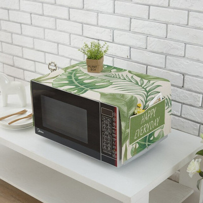 Ochranný kryt na mikrovlnnú rúru s potlačou z bavlnenej a ľanovej tkaniny, európsky štýl, odolný voči oleju, FC112