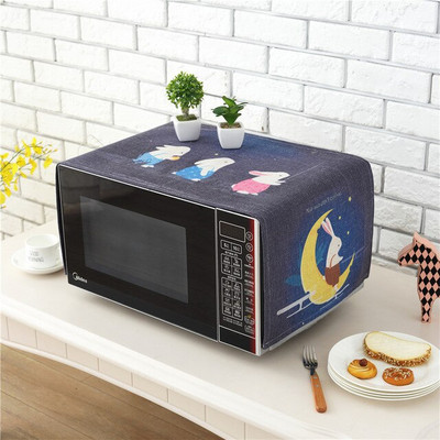 Viacúčelová kreslená potlač, prachotesný obal, ľanové remeslo, vrchná ochranná dekorácia pre chladničku, mikrovlnnú rúru, FC114