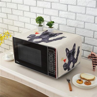 Viacúčelová kreslená potlač, prachotesný obal, ľanové remeslo, vrchná ochranná dekorácia pre chladničku, mikrovlnnú rúru, FC114