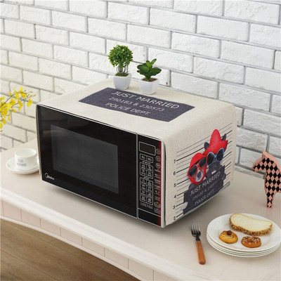 Viacúčelová kreslená potlač, prachotesný obal, ľanové remeslo, vrchná ochranná dekorácia pre chladničku, mikrovlnnú rúru, FC114