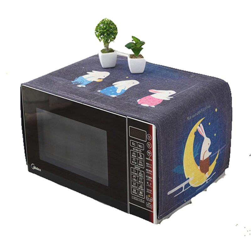 Viacúčelová kreslená potlač, prachotesný obal, ľanové remeslo, vrchná ochranná dekorácia pre chladničku, mikrovlnnú rúru, FC114