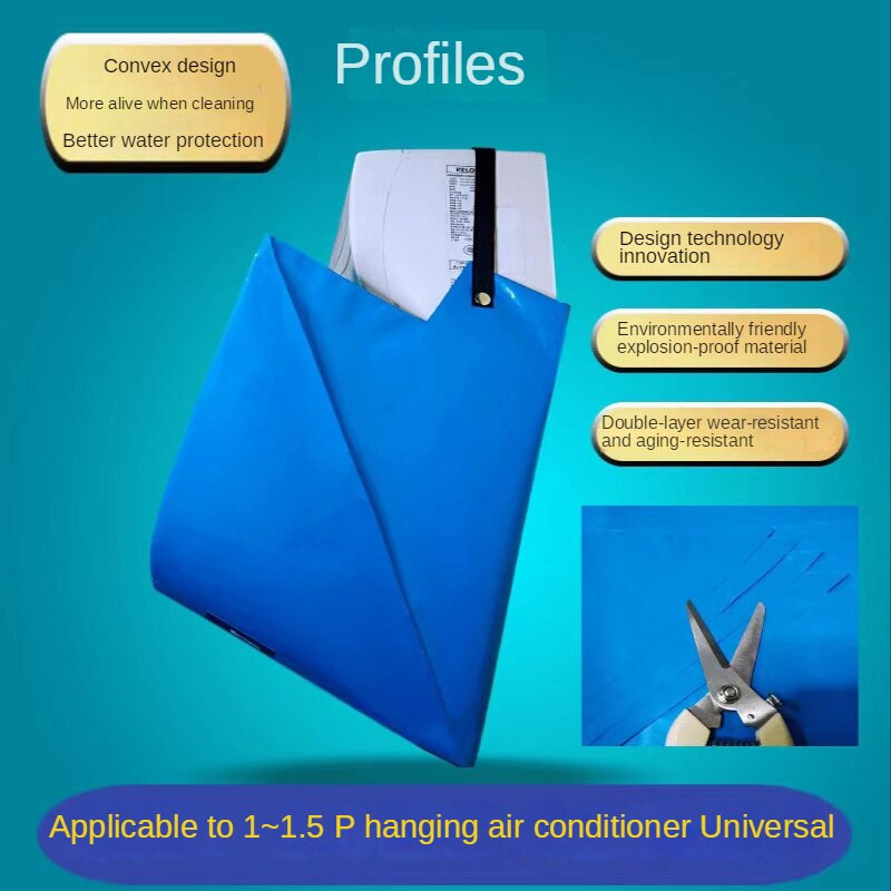 Kryt klimatizácie 130*65 cm, prachotesný filter, vodné vrecko, odolné kryty proti prachu pre klimatizácie pod 1,5 P, domáce potreby