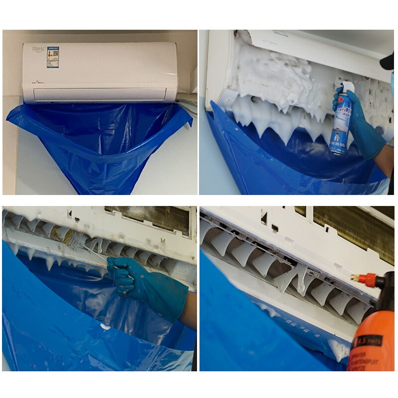 Vodootporan poklopac za čišćenje klima uređaja Klima uređaj ispod 1.5P Čišćenje Zaštita od prašine Vreće za čišćenje s cijevi za vodu