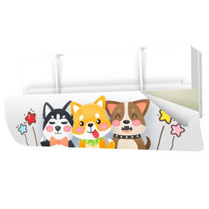 Univerzálny deflektor na klimatizáciu s karikatúrou, proti priamemu fúkaniu čelného skla, nastaviteľný kryt klimatizácie v lete