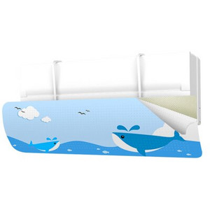 Univerzálny deflektor na klimatizáciu s karikatúrou, proti priamemu fúkaniu čelného skla, nastaviteľný kryt klimatizácie v lete