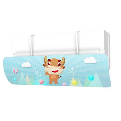 Univerzálny deflektor na klimatizáciu s karikatúrou, proti priamemu fúkaniu čelného skla, nastaviteľný kryt klimatizácie v lete