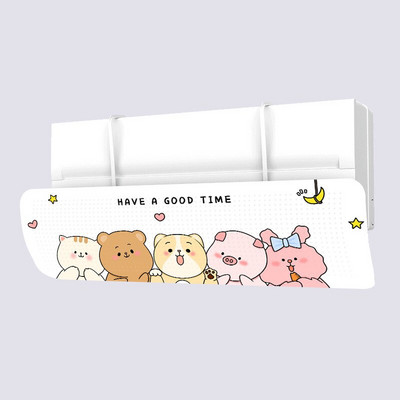 Univerzálny deflektor na klimatizáciu s karikatúrou, proti priamemu fúkaniu čelného skla, nastaviteľný kryt klimatizácie v lete