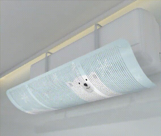 Univerzálny deflektor na klimatizáciu s karikatúrou, proti priamemu fúkaniu čelného skla, nastaviteľný kryt klimatizácie v lete