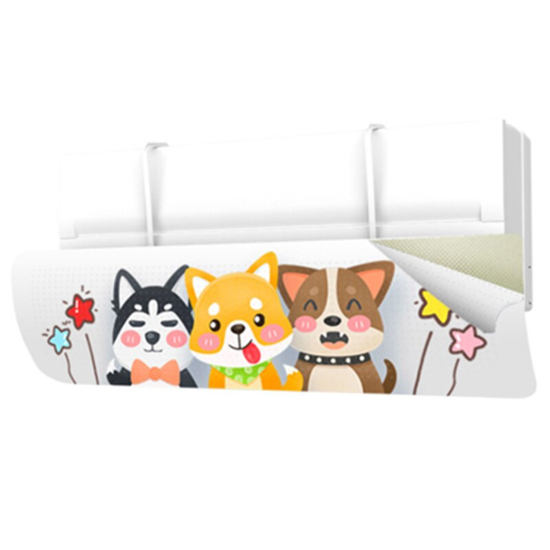 Univerzálny deflektor na klimatizáciu s karikatúrou, proti priamemu fúkaniu čelného skla, nastaviteľný kryt klimatizácie v lete