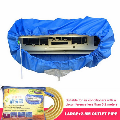 Čistenie klimatizácie, umývanie krytu klimatizácie, nástenný ochranný kryt proti prachu, čistiaci nástroj, uťahovanie krytu proti prachu na stoličku