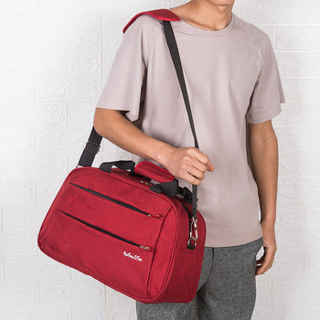 Мъжка ежедневна чанта от текстил с дълга регулируема дръжка